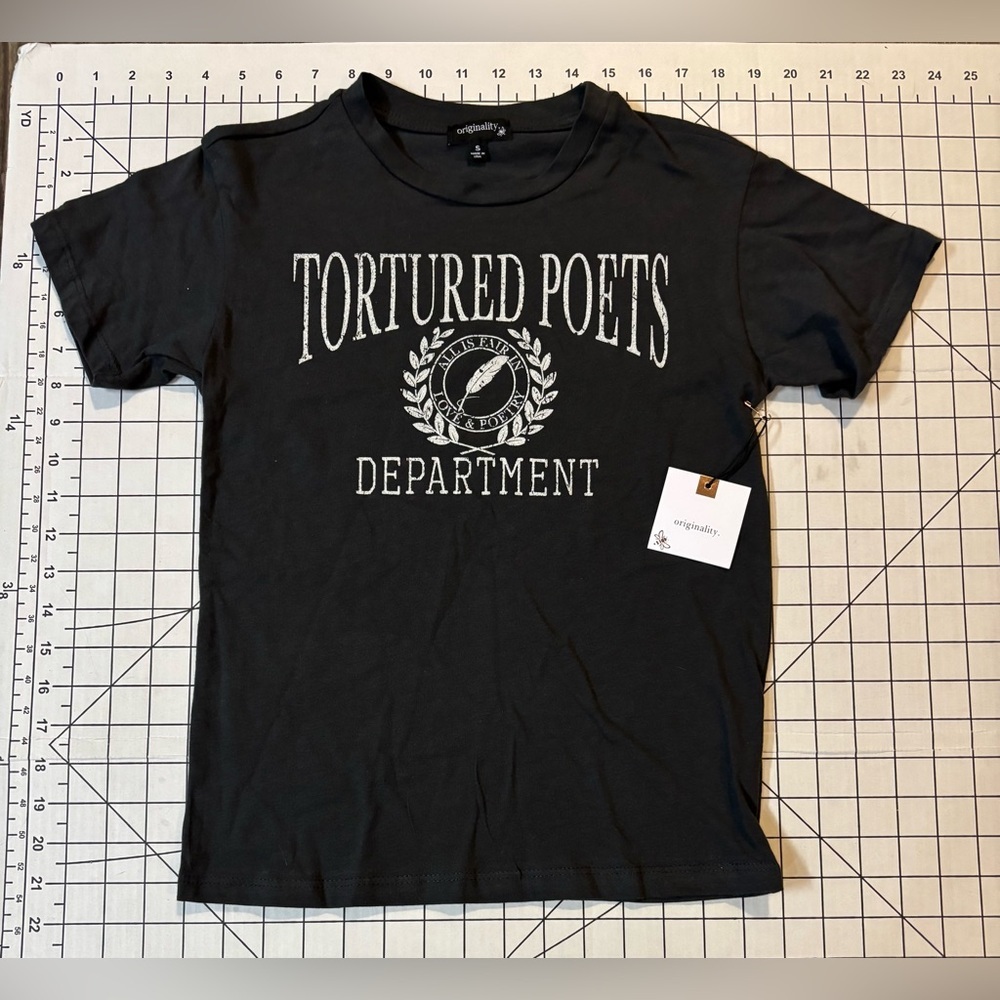 NWT Originality Taylor Swift‎ Juniors Size Small “Tortured Poets Society” Tee